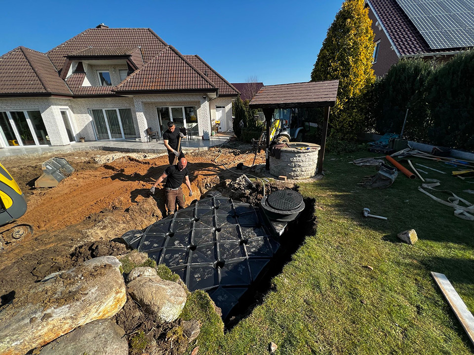Fertig gestalteter Privatgarten in Hannover
